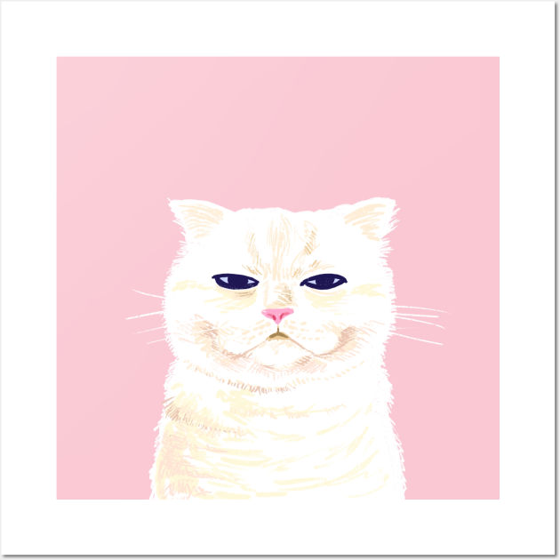 Annoyed Cat Wall Art by Iniistudio